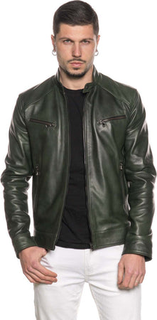 U06---Giacca-Uomo-Verde-in-vera-pelle