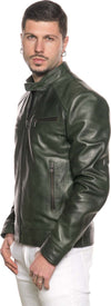 U06---Giacca-Uomo-Verde-in-vera-pelle