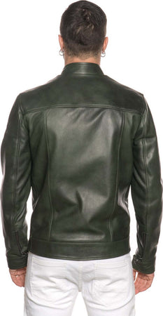 U06---Giacca-Uomo-Verde-in-vera-pelle