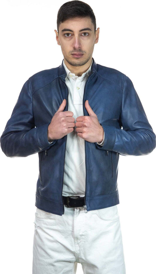 U08---Giacca-Uomo-Blu-in-vera-pelle
