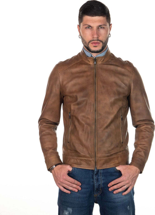 U08---Giacca-Uomo-Cuoio-in-vera-pelle