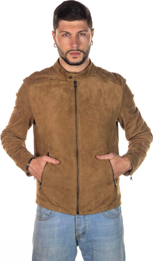 U09---Giacca-Uomo-Miele-in-vera-pelle-camoscio