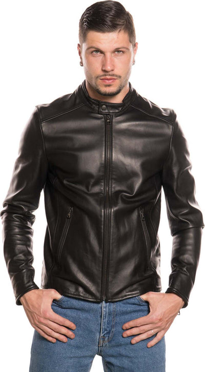 U09---Giacca-Uomo-Nera-in-vera-pelle