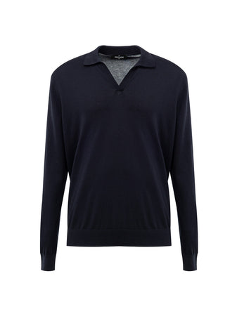 Gran Sasso Maglia a Manica Lunga Nera da uomo