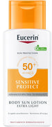 Eucerin SENSITIVE PROTECT BODY SUN LOTION SPF 50+ - Extra Light a rapido assorbimento e resistente all'acqua - 150ml
