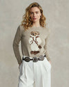 Ralph Lauren Maglione Donna Girocollo Beige Pullover In Lana Con Polo Bear Invernale Maglioncino Orso Costine Fashion Polo Ralph Lauren Maglia-in-misto-lana-shearling-polo-bear-601352.html?pdpr=y Maglia In Misto Lana Shearlin