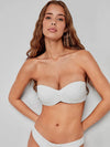 Costume Gisela 2/30210B taglia M, bikini bandeau con slip fustellato, top con ferretto in silicone e foam, spalline staccabili.