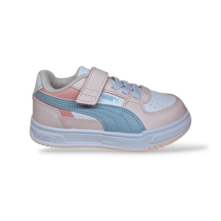 Puma Caven Sneakers Bambina Rosa Bianco Celeste – Velcro e Lacci | Taglie 20-35