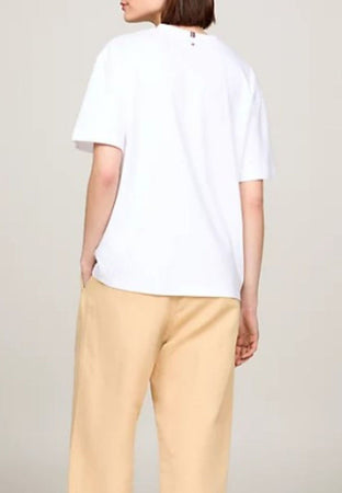 Tommy Hilfiger T-SHIRT RLX LIGHT CTN INTERLOCK C-NK SS da donna