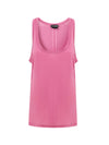 Tom Ford Top smanicato in seta rosa da donna