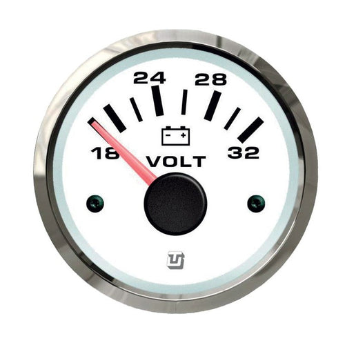Voltmetro 18-32Vdc UltraWhite Ss 52