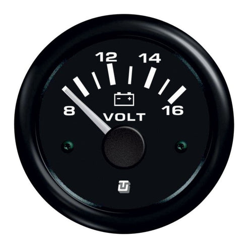 Voltmetro 8-16Vdc UltrabLack 52