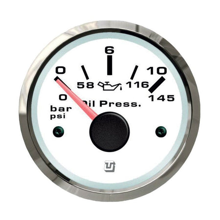 Indicatore Pressione OliO (0-10Bar) Ultrawhite Ss