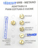 UGELLI CUCINA INDESIT PIANO COTTURA GAS 5 FUOCHI + FORNO - GAS METANO - 6MB Casa e cucina/Utensili da cucina/Bruciatori da cucina Rossi Ricambi - Venetico Marina, Commerciovirtuoso.it