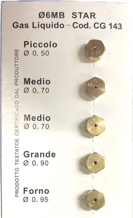 Ugelli-iniettori-cucina-Schaub-Lorenz-6MB-4-fuochi-+-forno-GPL-bombola