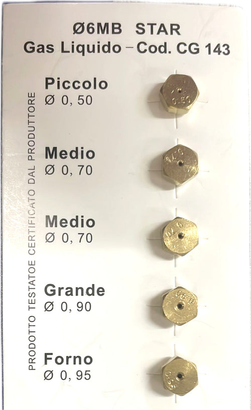 Ugelli-iniettori-cucina-Schaub-Lorenz-6MB-4-fuochi-+-forno-GPL-bombola