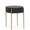 Tavolino darcy, piano in mdf verniciato, gambe in acciaio verniciate da assemblare Ø 40.5 x 47 cm