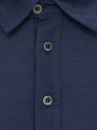 Corneliani Polo manica corta blu navy da uomo