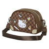 Hello Kitty Squares-Borsa a Tracolla Bowling Lite, Marrone