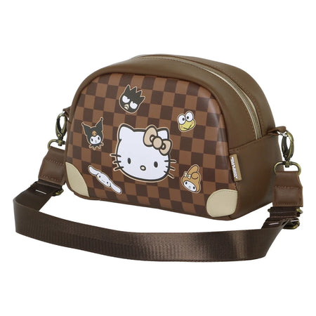 Hello Kitty Squares-Borsa a Tracolla Bowling Lite, Marrone
