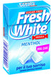 Cicche Fresh White senza zucchero con Menthol Oral Care marca Serra Per il tuo sorriso 28g
