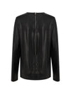 Tom Ford Maglia in Viscosa Nera con Zip Posteriore - Maniche Lunghe da donna
