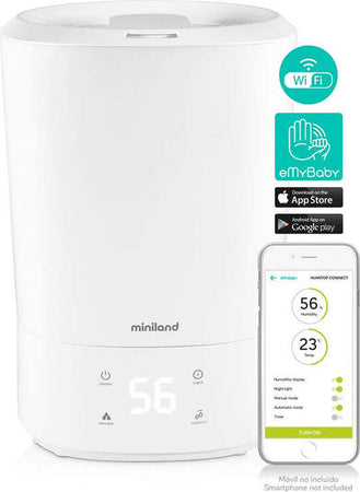 Umidificatore Humitop Connect Miniland Fai da te/Prodotti per la costruzione/Riscaldamento e raffreddamento/Sistemi mobili di climatizzazione/Umidificatori La Casa Del Bebè - Napoli, Commerciovirtuoso.it