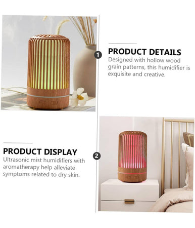 Umidificatore Per Ambiente Aromaterapia Oli Essenzili Con Luce Notte Profumatore