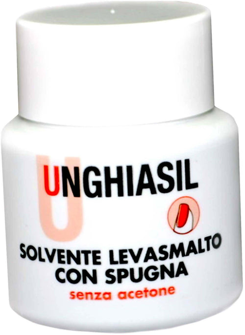 Unghiasil Solvente Levasmalto Con Spugna Senza Acetone Levasmalto in Barattolo Pratico E Veloce 40 Ml