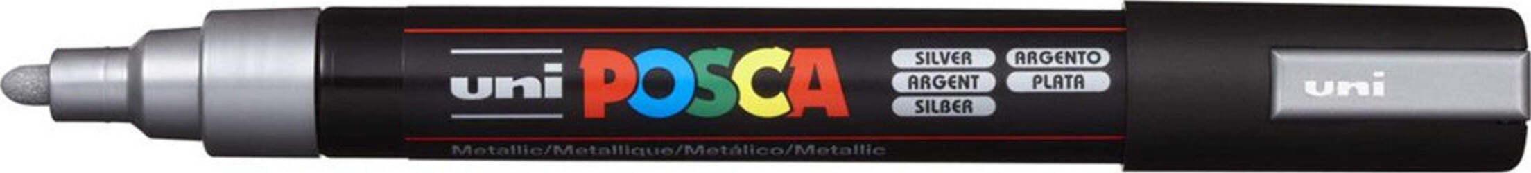 Uni-Posca-Uni-Ball-a-Tempera-Punta-Tonda-Argento-Uniposca