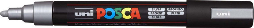 Uni-Posca-Uni-Ball-a-Tempera-Punta-Tonda-Argento-Uniposca