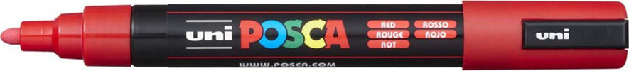 Uni-Posca-Uni-Ball-a-Tempera-Punta-Tonda-Rosso-Uniposca