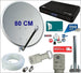 Kit satellitare da 80 CM per ricezione canali Tivùsat con decoder WWIO UNICO ed LNB Twin con Sat Finder e Bussola integrati