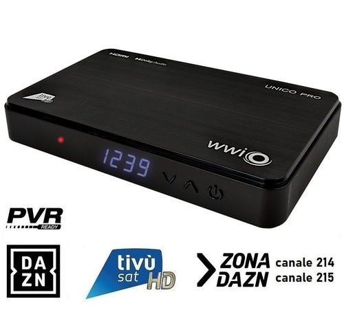 Decoder Satellitare HD Per Dazn e TV Sat Con Scheda Tivusat Certificato Con Registrazione USB