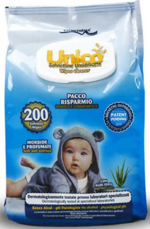 UNICO Salviettine Umidificate 200 pezzi Salviette Umide per Bambini Morbide e Profumate Salviettine Sanitaria Gioia del Bimbo - Villa San Giovanni, Commerciovirtuoso.it