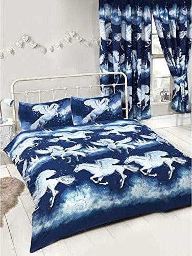 UNICORNI Copripiumino 1 piazza e mezza stelle e castelli Casa e cucina/Tessili per la casa/Biancheria per la cameretta/Lenzuola e federe/Set di lenzuola e federe Store Kitty Fashion - Roma, Commerciovirtuoso.it