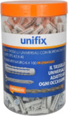 UNIFIX---TASSELLI-UNIVERSALI-CON-VITE-TESTA-PIANA-SVASATA-POZIDRIV-E-PUNTA-SUPRA-8X40MM-125PZ