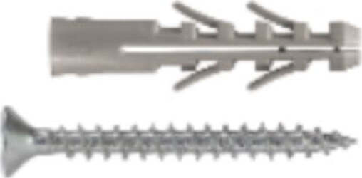 UNIFIX---TASSELLO-IN-NAYLON-CON-VITE-ZINCATA-A-TESTA-PIANA-SVASATA-8X40MM-50PZ