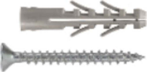 UNIFIX---TASSELLO-IN-NYLON-SENZA-BORDINO-CON-VITE-A-IMPRONTA-POZIDRIV-10X50MM-25PZ