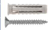 UNIFIX---TASSELLO-IN-NYLON-UNIVERSALE-CON-BORDINO-CON-VITE-A-TESTA-PIANA-SVASATA-10X50MM-15PZ