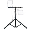 Treppiede Telescopico Nero Con Supporto per 2 Fari - Fino a 200 Watt - ElettroWatt.eu