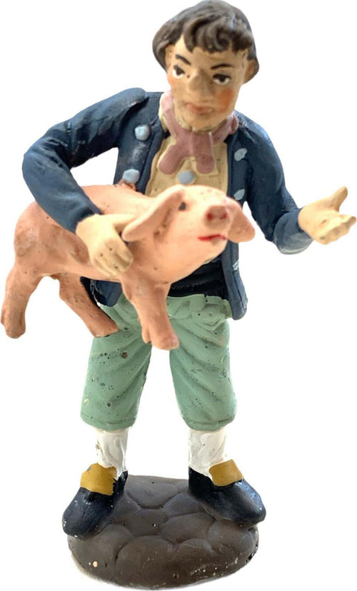 Uomo con maiale statuetta in terracotta artigianale per presepe napoletano da h 10 cm Casa e cucina/Decorazioni per interni/Addobbi e decorazioni per ricorrenze/Decorazioni natalizie/Presepi/Statuine e fondali per il presepe MagiediNatale.it - Altamura, Commerciovirtuoso.it