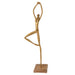 Figura in alluminio color oro decorazione natalizia per interno 48 cm