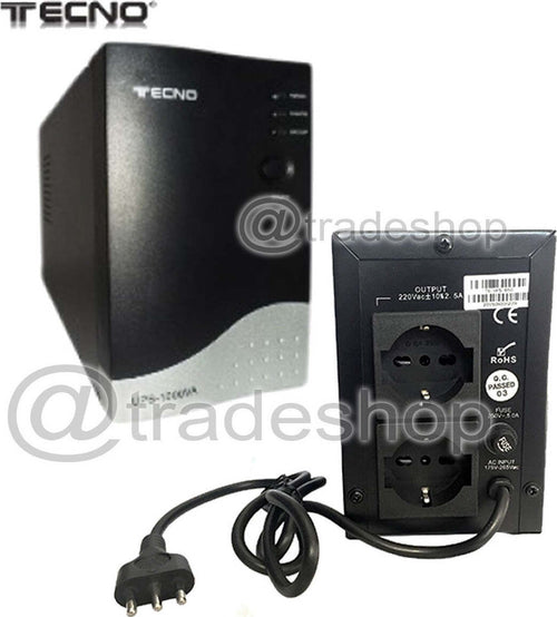 UPS 650VA GRUPPO DI CONTINUITA' TECNO 600W PER PC 2 INGRESSI SCHUKO  Trade Shop italia - Napoli, Commerciovirtuoso.it