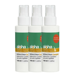 3x Aloha Spray Kerastina Complex Integratore per Capelli Anticaduta Extra Forte