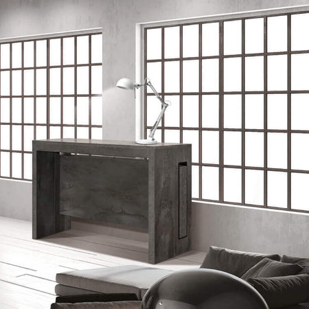 URANIA---consolle-allungabile-moderna-di-design-cm-90-x-45/95/145/195/245/295-x-76-h-Antracite-Milani-Home