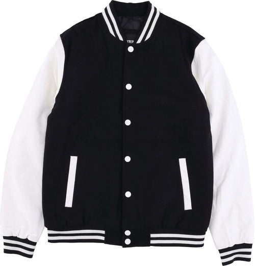 URBAN-CLASSICS-Giubbotto-College-Uomo-Oldschool-College-Jacket-Black/white-da-uomo