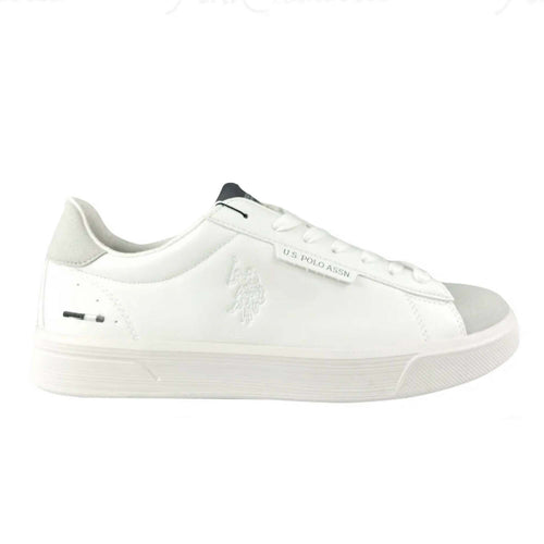 Us Polo Assn Sneakers Uomo Bianche Bryan In Pelle Scarpe Da Ginnastica Bianche Lacci Suola In Gomma Scarpa Casual Suola Bianca 3cm
