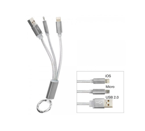 Portachiavi ricarica e cavo dati USB 2in1
