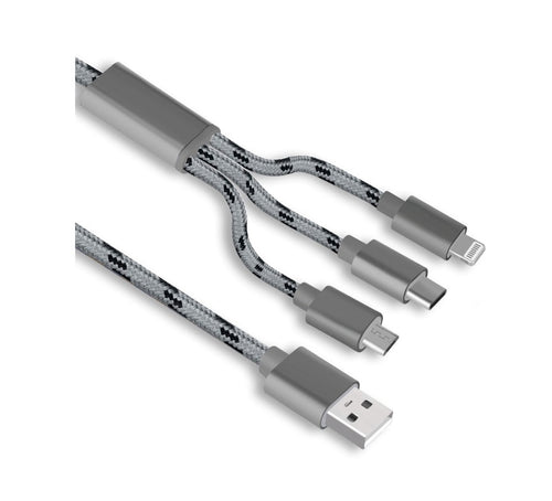 Cavo USB 3in1 (Micro USB + Lightning + Type-C)